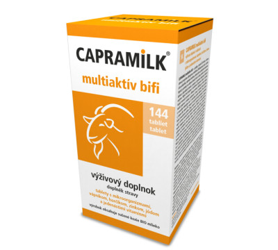 Tablety z kozieho mlieka CAPRAMILK MULTIAKTÍV BIFI, 144 tabliet Tablety z kozieho mlieka CAPRAMILK MULTIAKTÍV BIFI, 144 tabliet