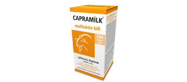 Tablety z kozieho mlieka CAPRAMILK MULTIAKTÍV BIFI, 144 tabliet 