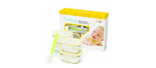 Detské dózy na potraviny - Baby set - 4x 150ml + lyžička GL-267 Detské dózy na potraviny - Baby set - 4x 150ml + lyžička GL-267
