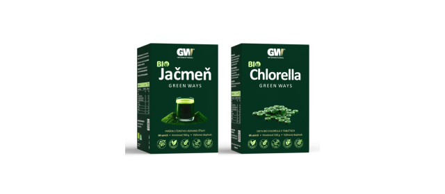 Zelený jačmeň GW 300g + Chlorella GW 330g Zelený jačmeň GW 300g + Chlorella GW 330g