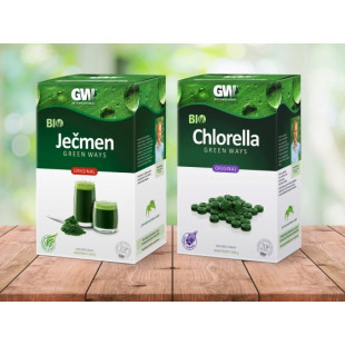 Zelený jačmeň GW 300g + Chlorella GW 330g 