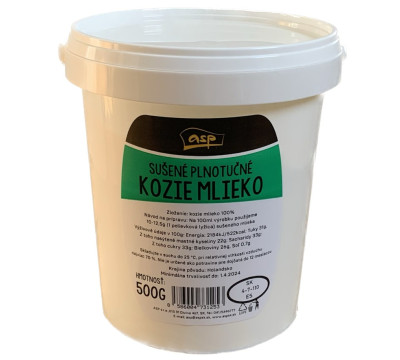 Sušené plnotučné kozie mlieko 500g Sušené plnotučné kozie mlieko 500g