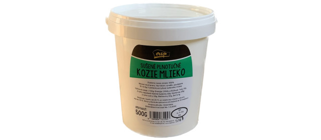 Sušené plnotučné kozie mlieko 500g Sušené plnotučné kozie mlieko 500g