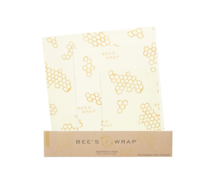 Sada 3 obalov Bee's Wrap rôznych veľkostí - Béžová s potlačou medového plástu - 1ks Sada 3 obalov Bee's Wrap rôznych veľkostí - Béžová s potlačou medového plástu - 1ks